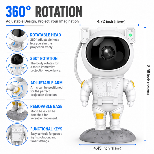 Delulu Kids Astronaut Galaxy Projector Night Light product image 2