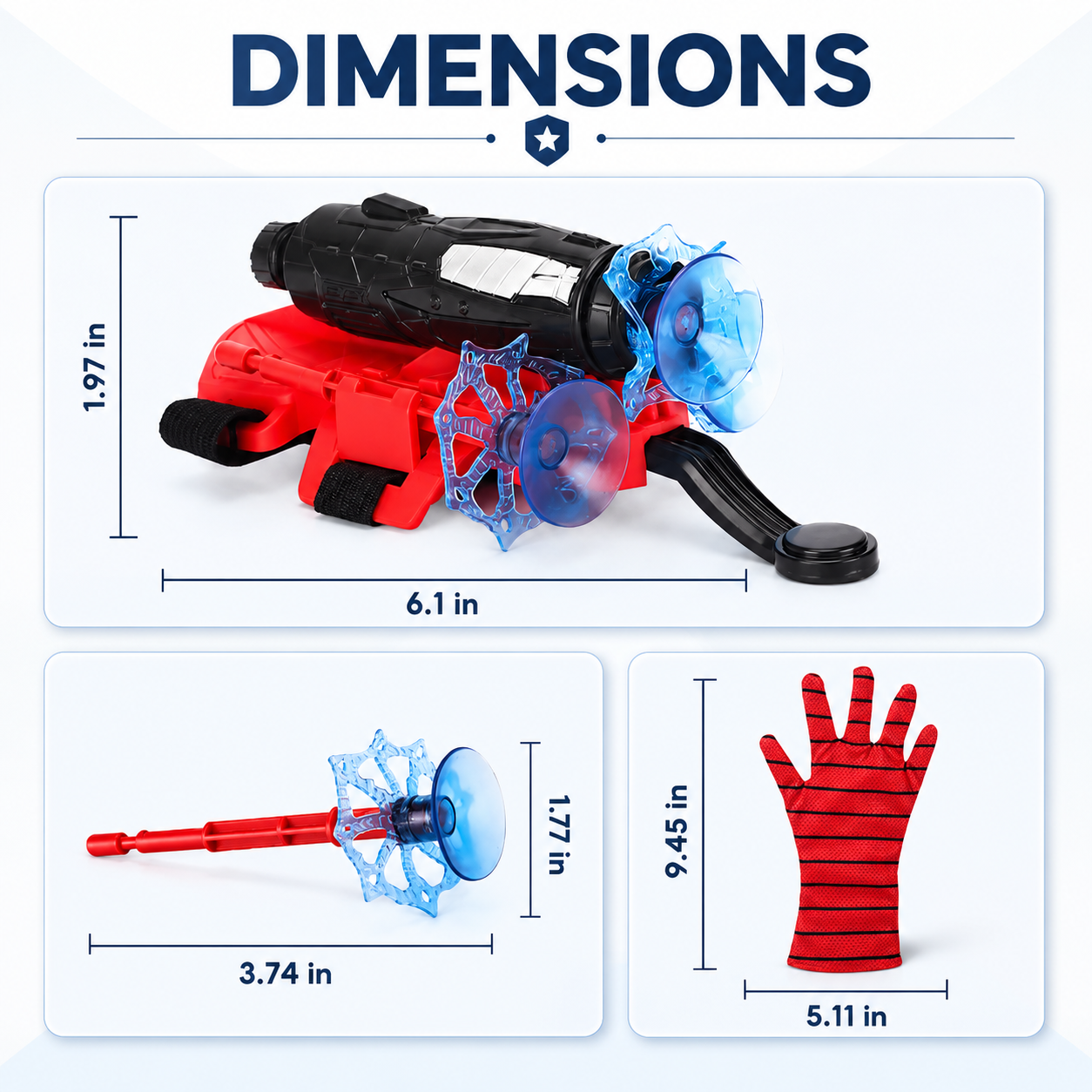 Spider glove web shooter toy full set