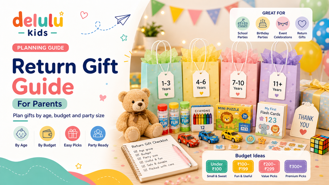 Delulu Kids Return Gift Guide for Parents blog banner