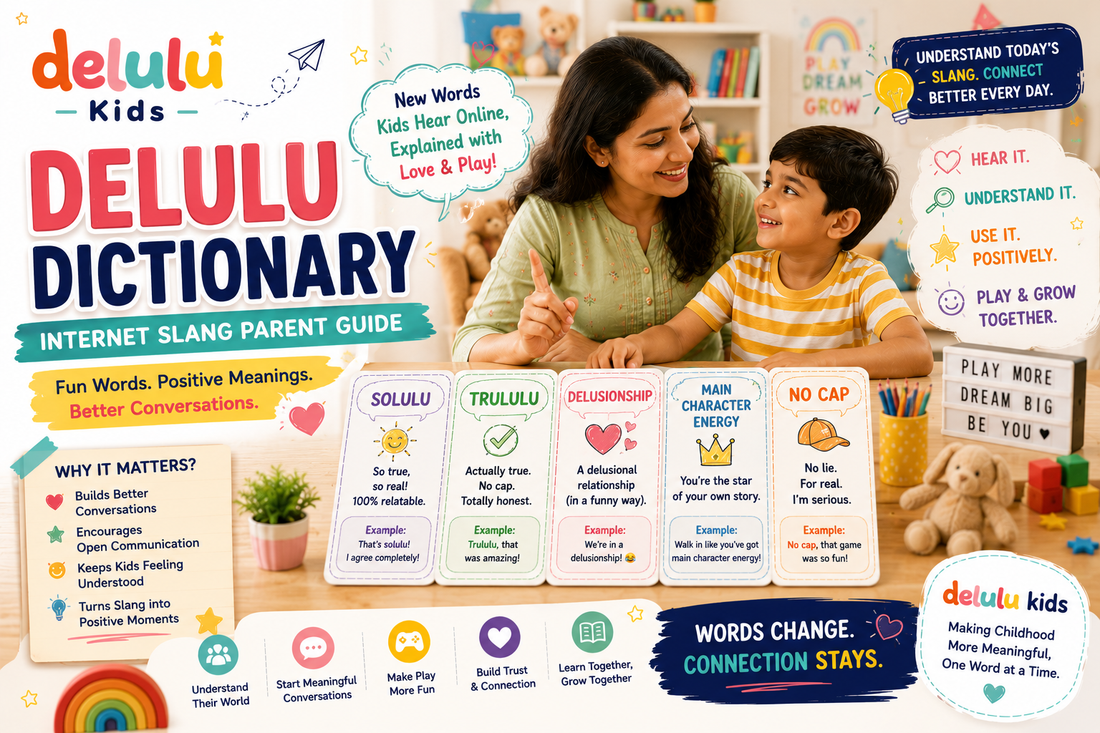 Delulu Kids Play Guides delulu dictionary internet slang parent guide featured image