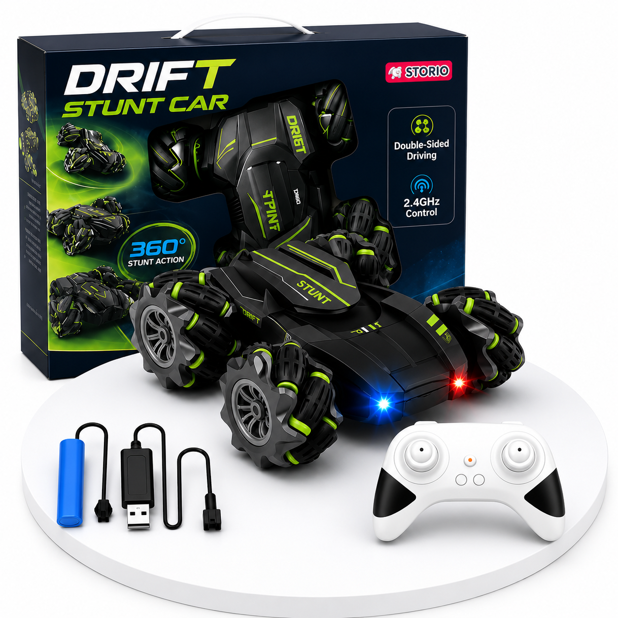 Delulu Kids 4x4 Drifting RC Car for Kids – 360° Stunt & Drift Remote Control Car product image 3