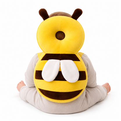 Delulu Kids Baby Safety Helmet & Back Protector for Infants (Honey Bee) – Soft Head Protection Cushion (6–24 Months) front view