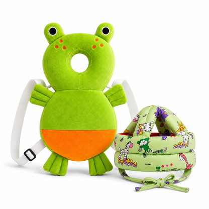 Baby Safety Helmet & Back Protector for Infants (Frog) – Soft Head Protection Cushion (6–24 Months)