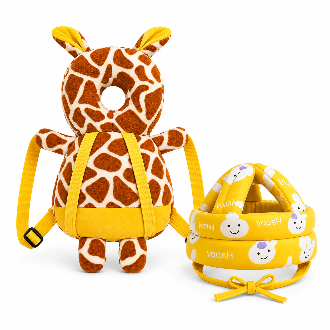 Baby Safety Helmet & Back Protector for Infants (Giraffe) – Soft Head Protection Cushion (6–24 Months)