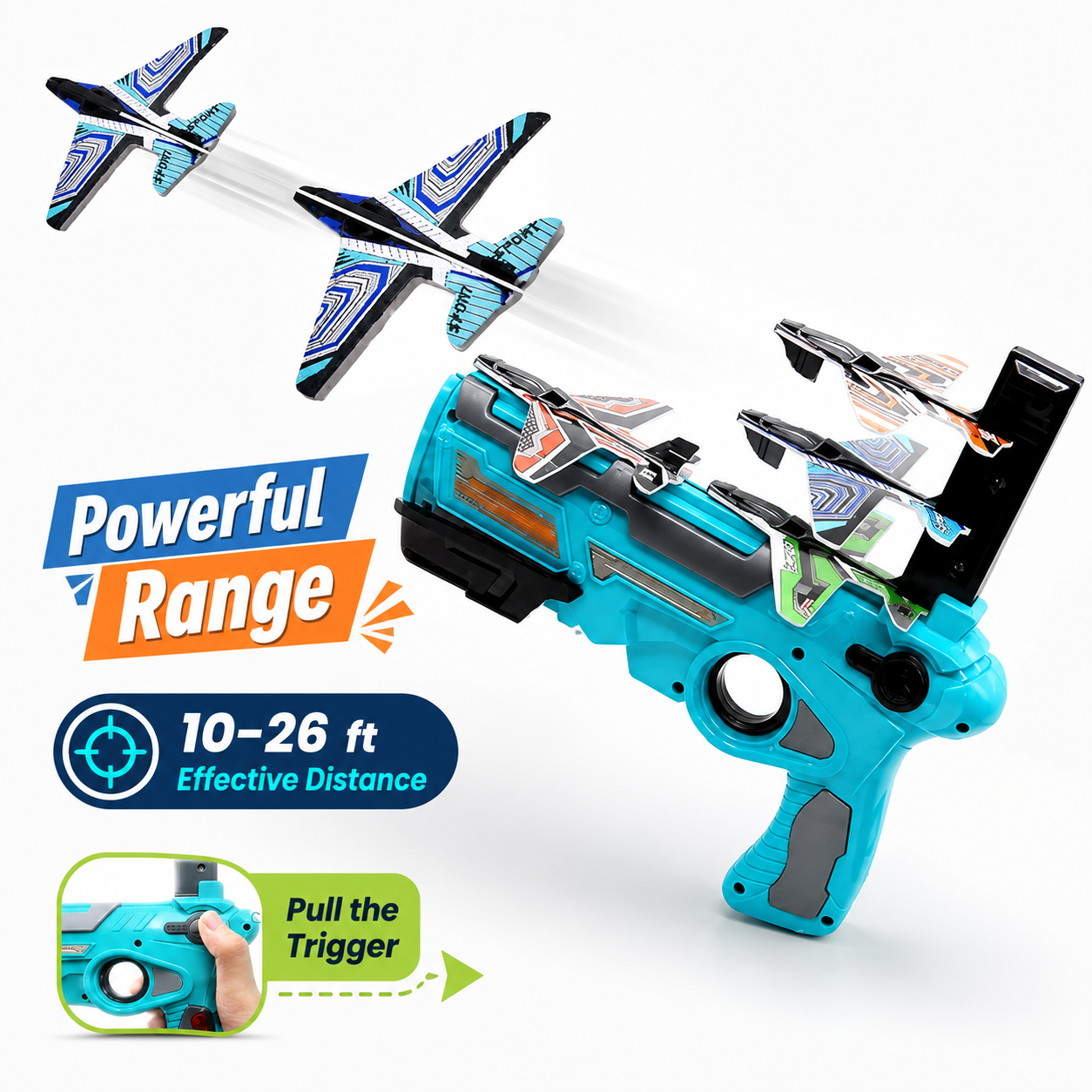 Delulu Kids Airplane Launcher Gun Toy for Kids – Flying Aeroplane Shooter product image 4