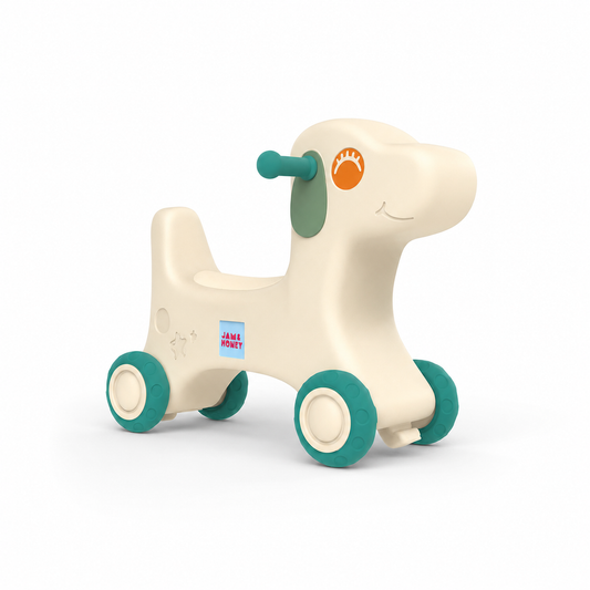 Delulu Kids Baby Puppy Push-On Ride Toy for Toddlers – Sit & Scoot Ride-On front view