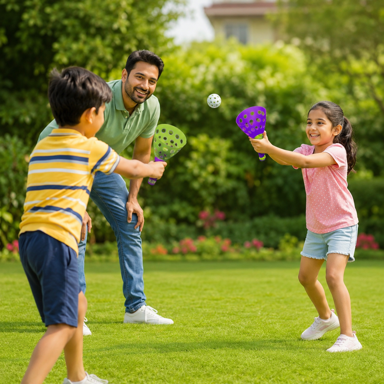 Delulu Kids Click and Catch Twin Ball Launcher for Kids – Fun Outdoor Catching Game product image 4