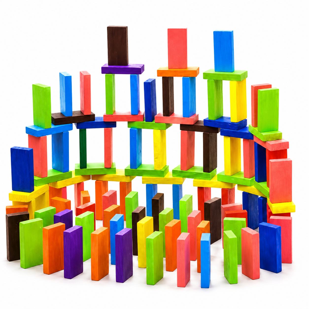120 piece wooden dominos set for kids
