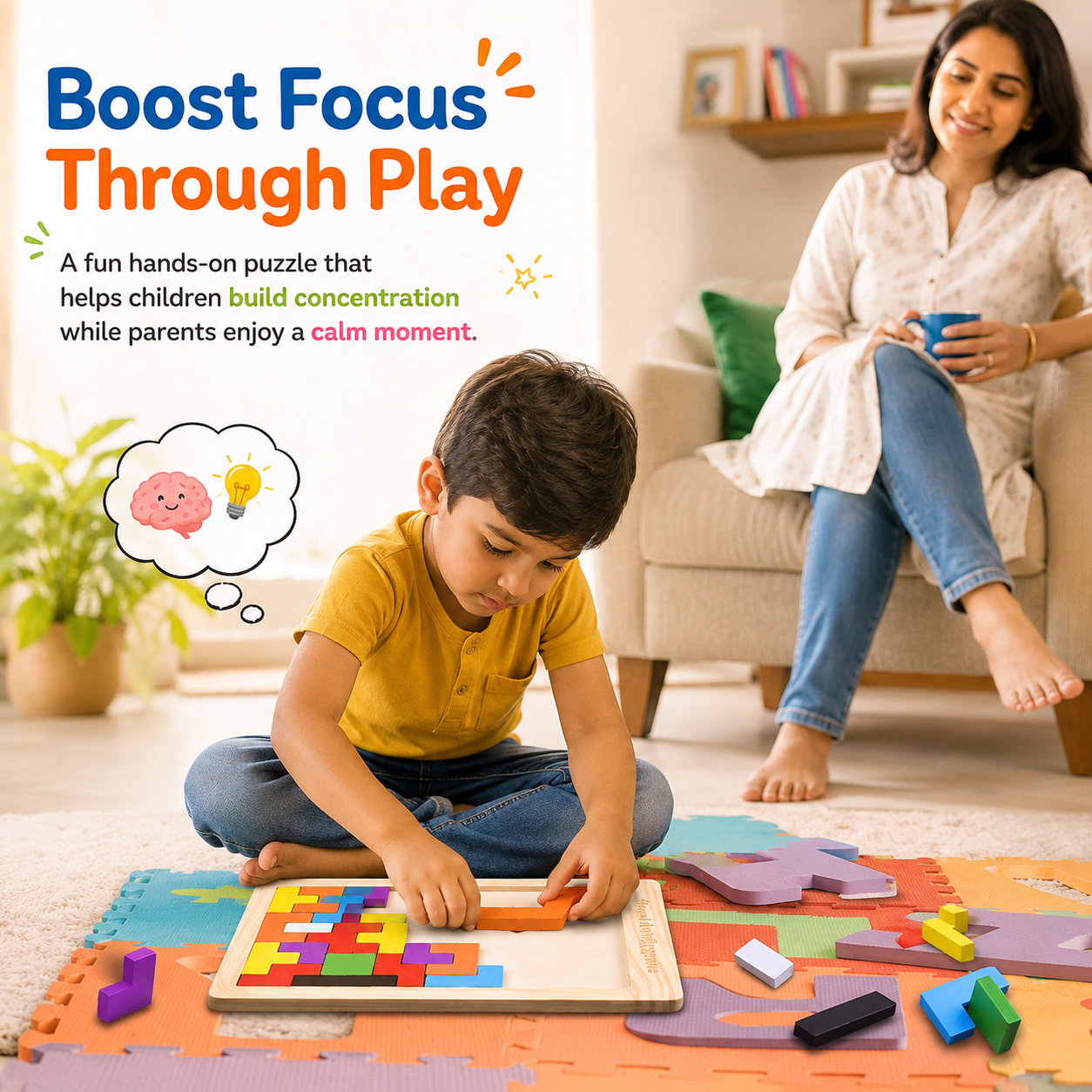 Interactive baby learning blocks product image