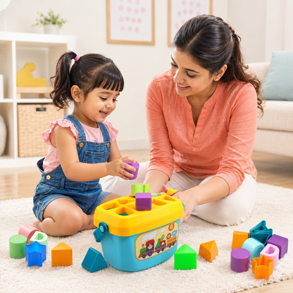 Wooden stacking blocks toy for babies and toddlers
