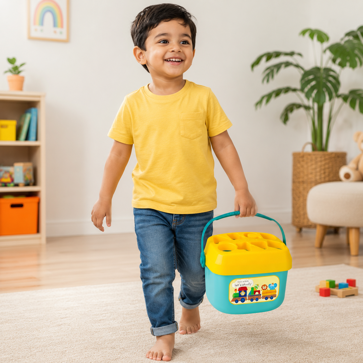 Baby and toddler first block set for learning play