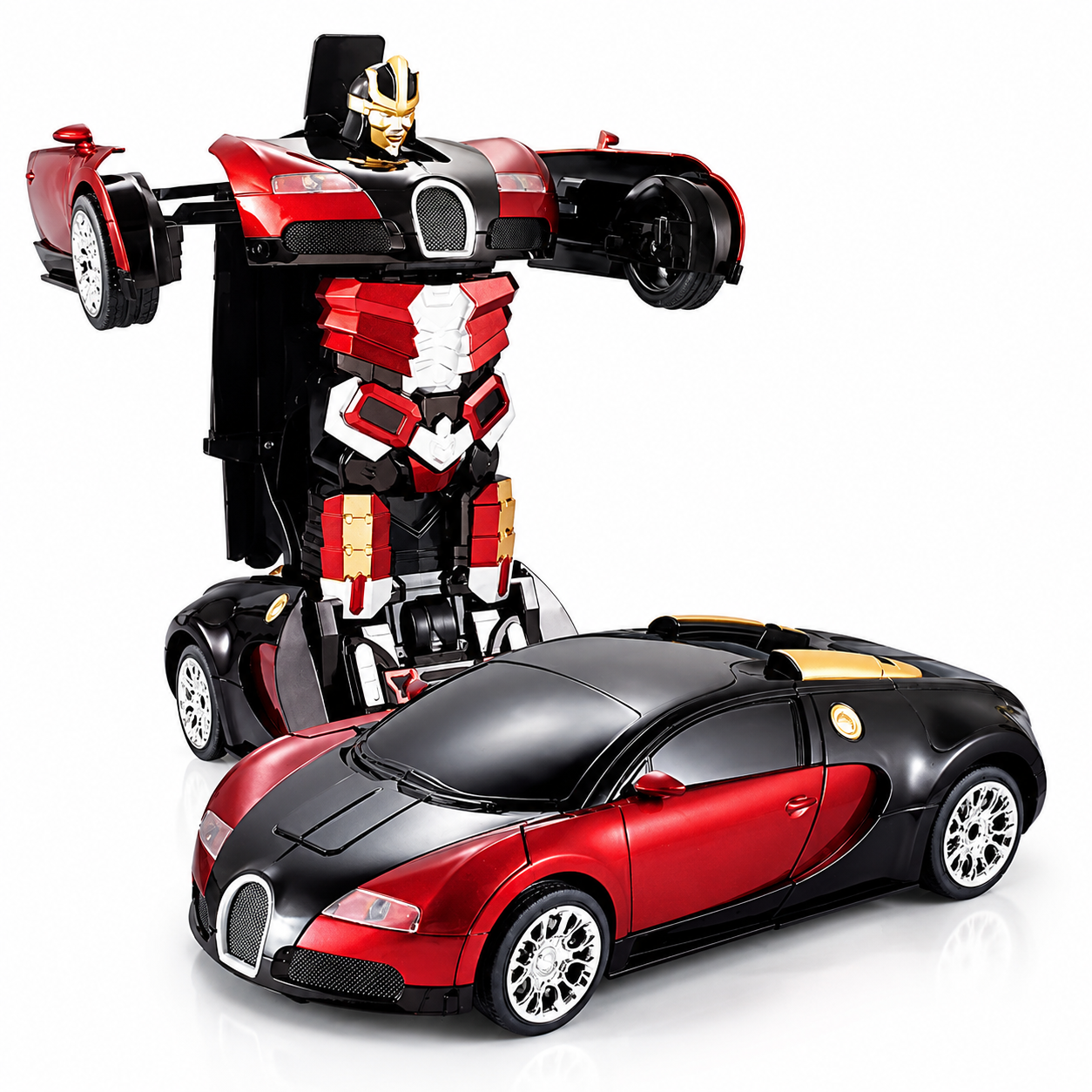 Battery operated converting transformer car toy for kids