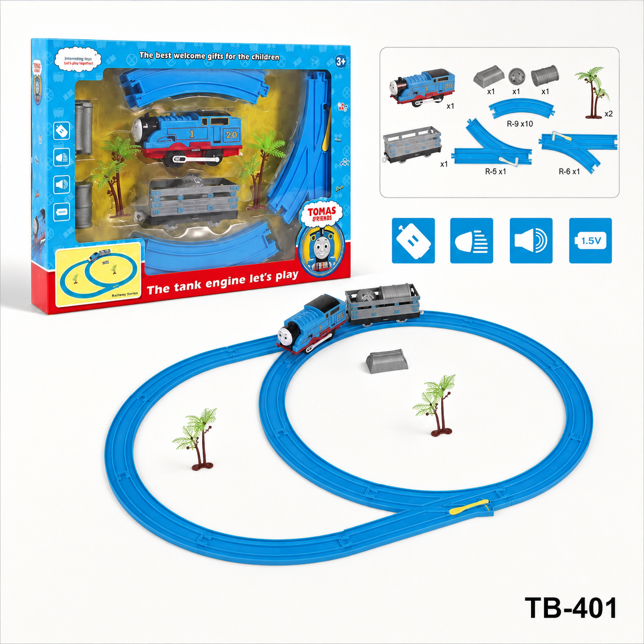 Toy train for kids with battery operated movement