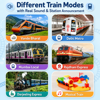 Kids block rider train construction toy