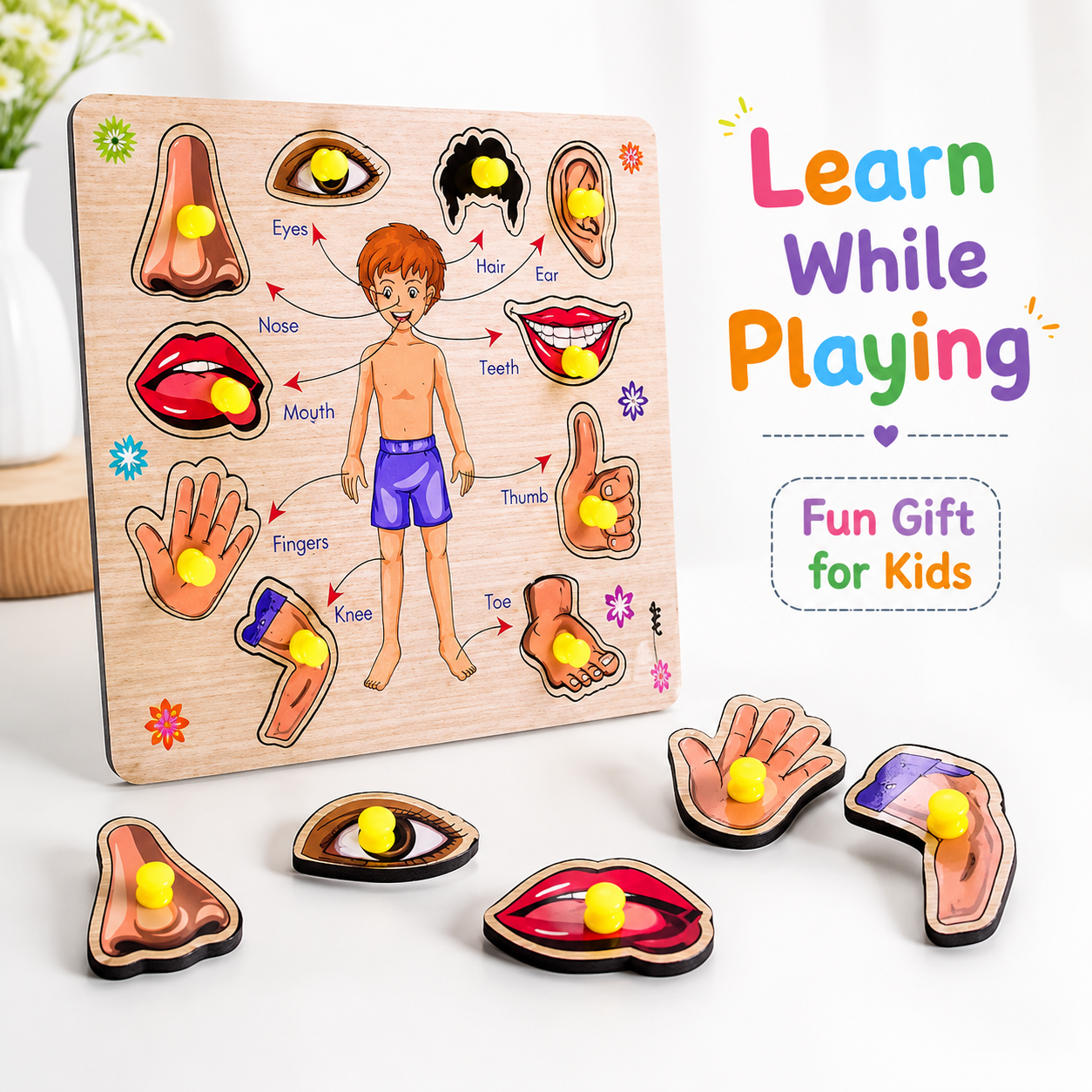 Body parts puzzle toy from Delulu Kids