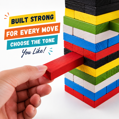 Wooden building blocks educational toy set for toddlers