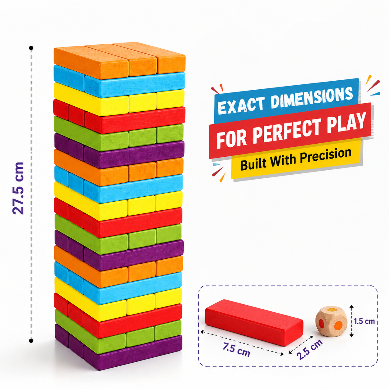 Colourful stacking and construction blocks for children