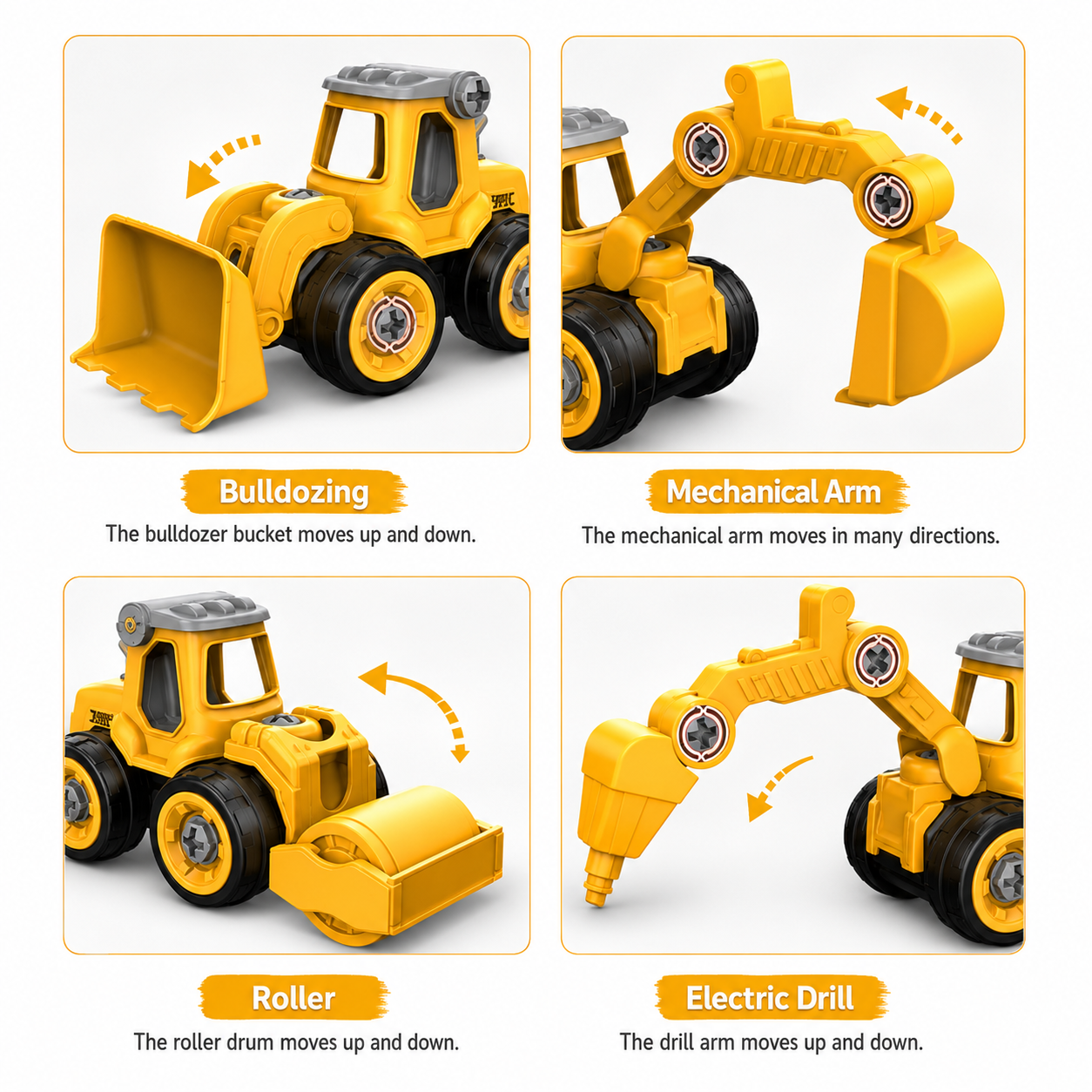 Construction vehicle play set from Delulu Kids