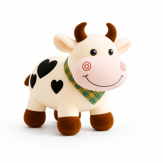 Cow plush soft toy for kids - cuddly stuffed animal from Delulu Kids