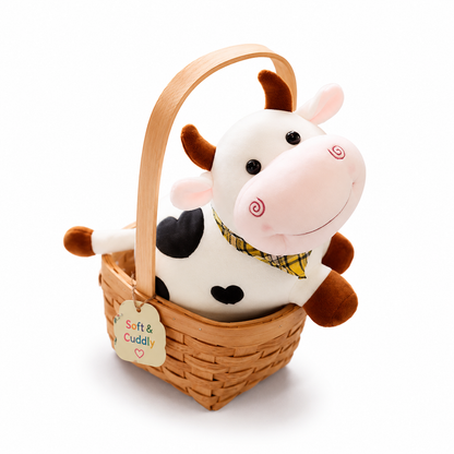 Soft cow stuffed animal toy for children