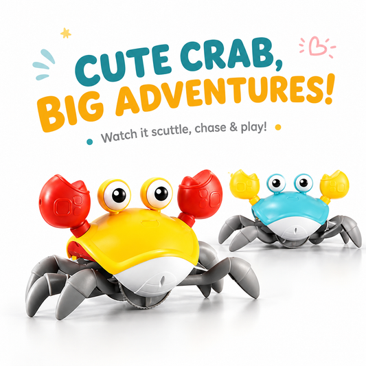 Crawling crab toy for babies and toddlers