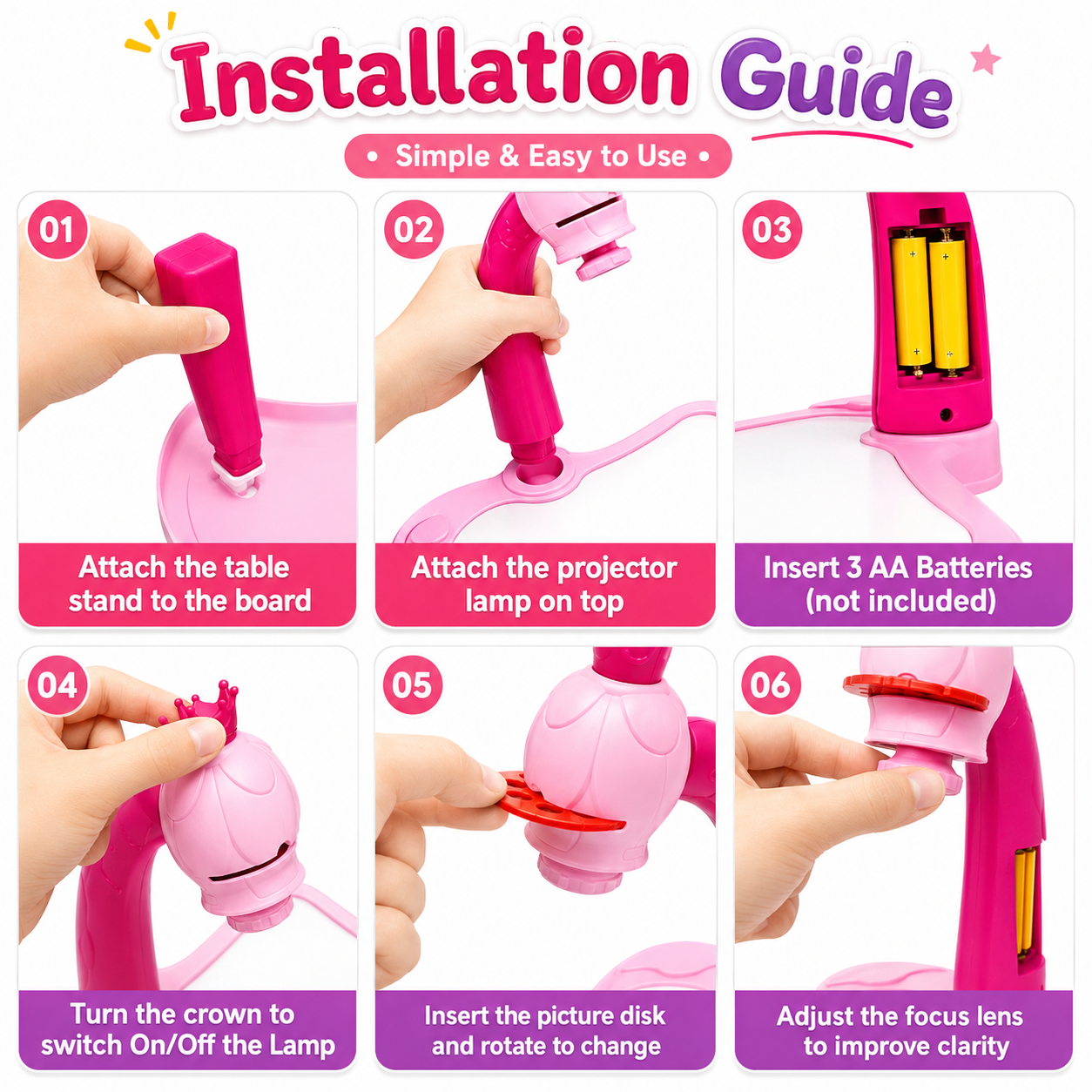 Kids drawing projector toy set product image