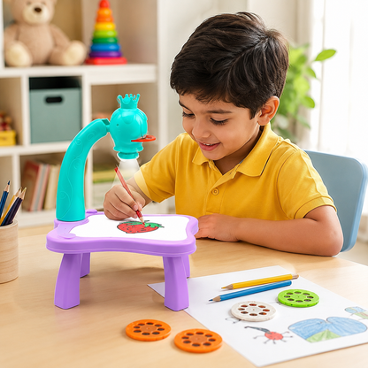 Drawing projection table toy for creative play