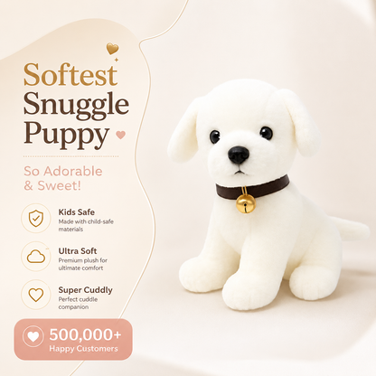 Soft stuffed puppy toy for kids gifting