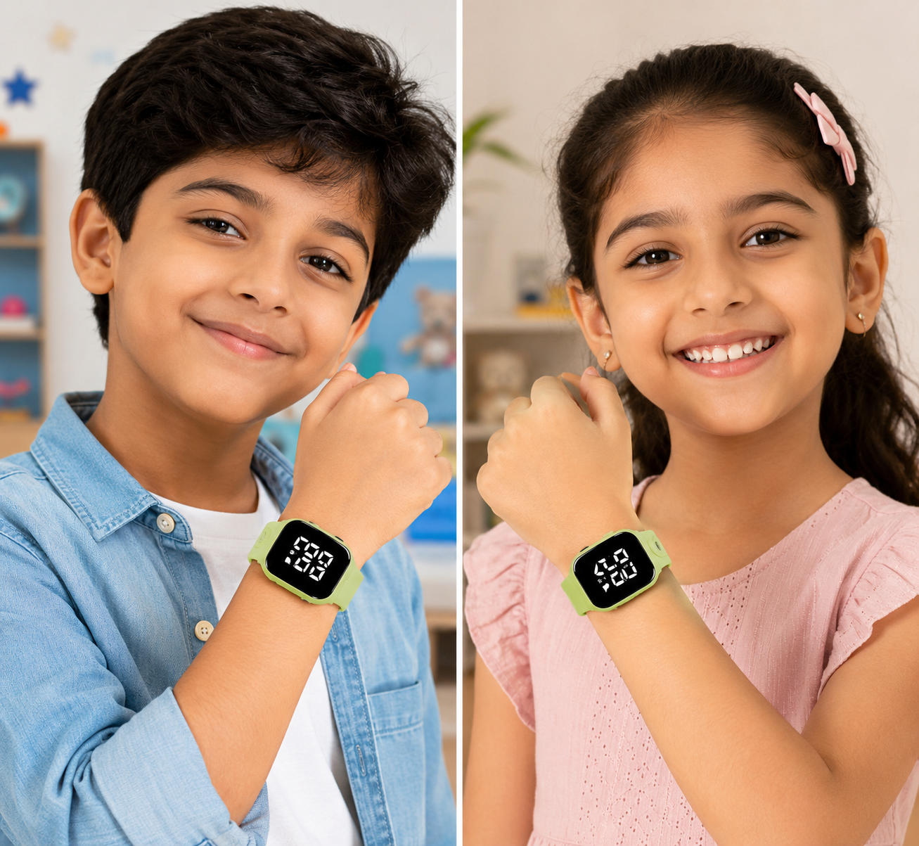 Waterproof style digital watch for children