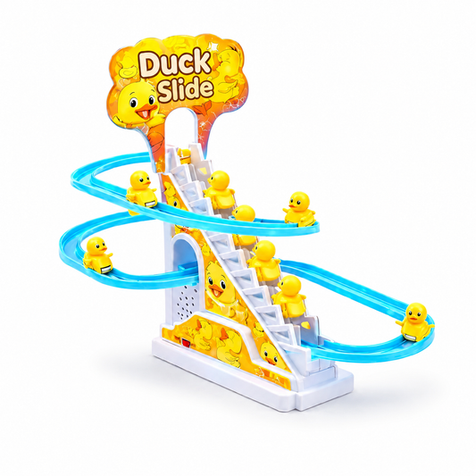 Duck slide toy set for babies and toddlers