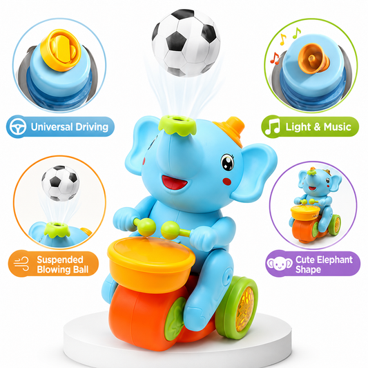 Elephant Musician Toy with Levitation Ball on Nose