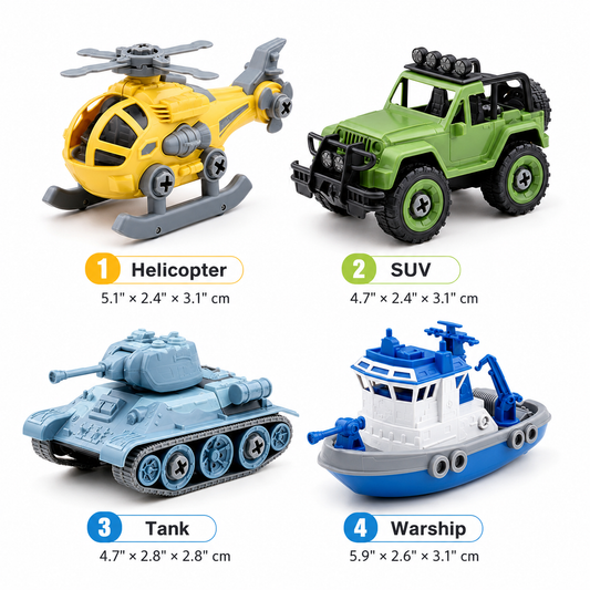 Foldable vehicle toy for action play
