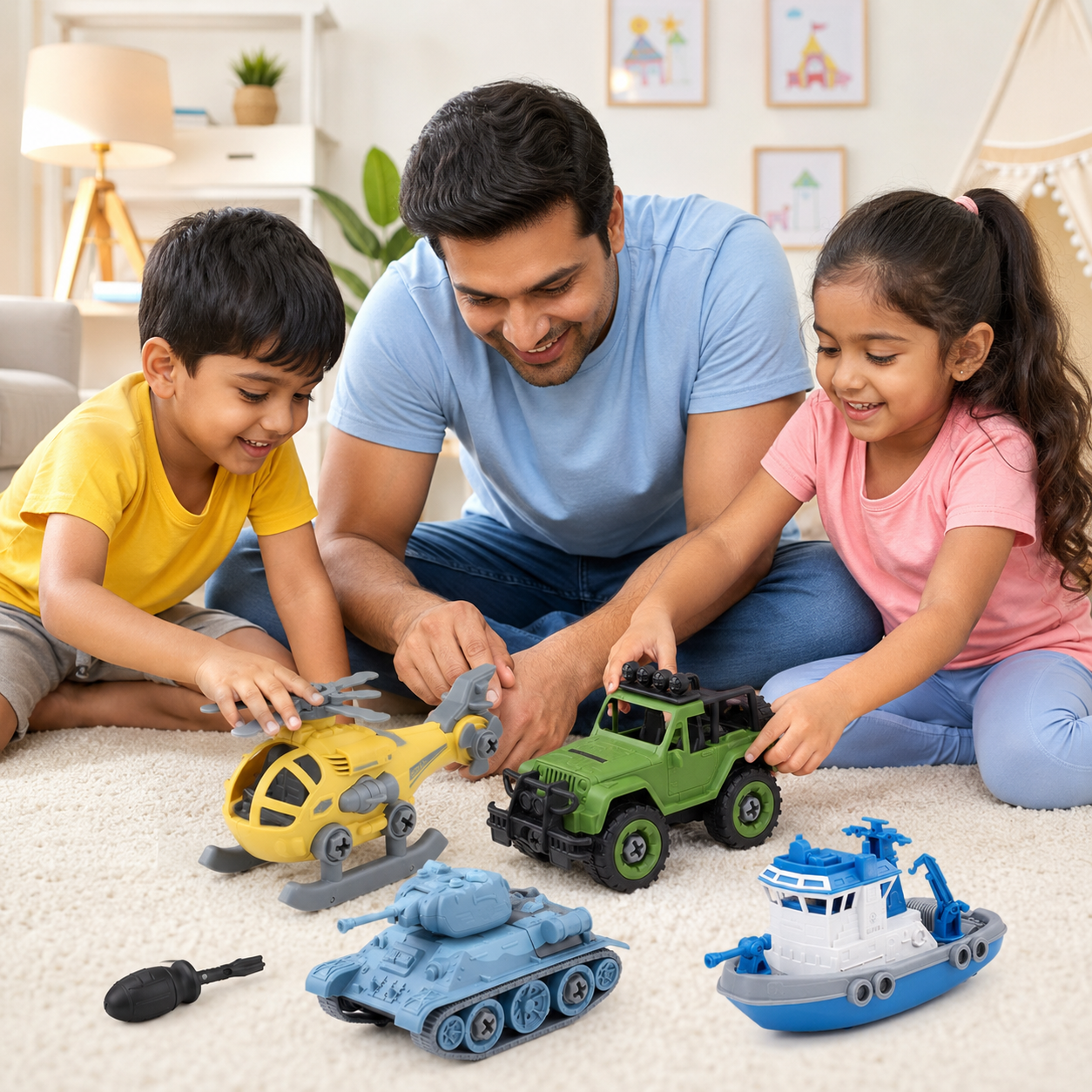 Kids foldable vehicle car toy product image