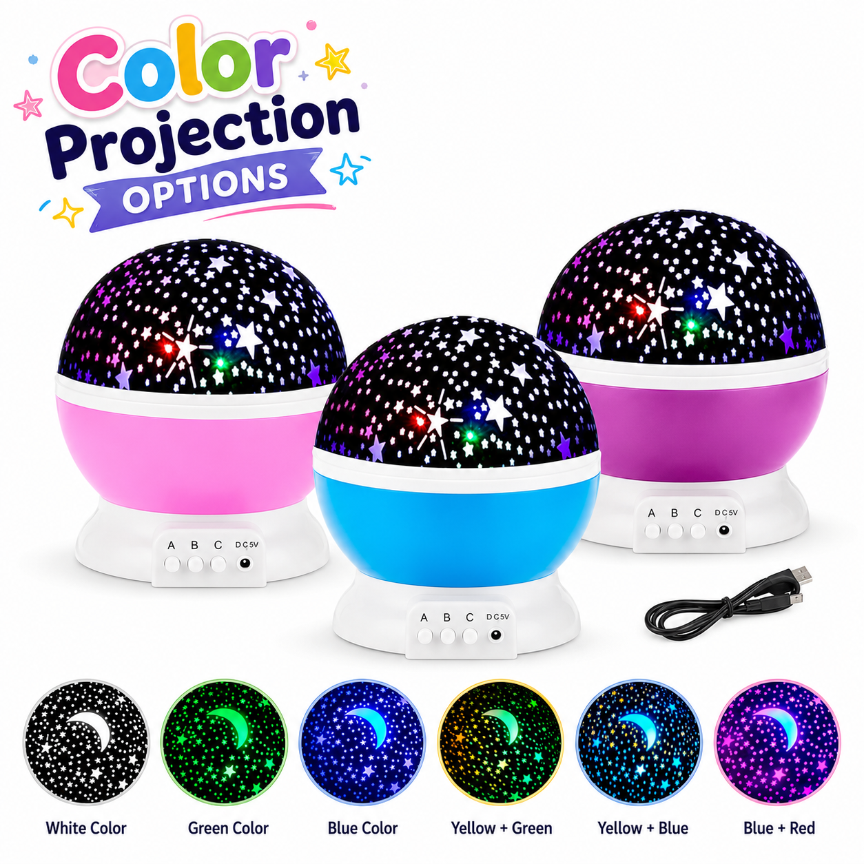 Kids galaxy projector lamp product image