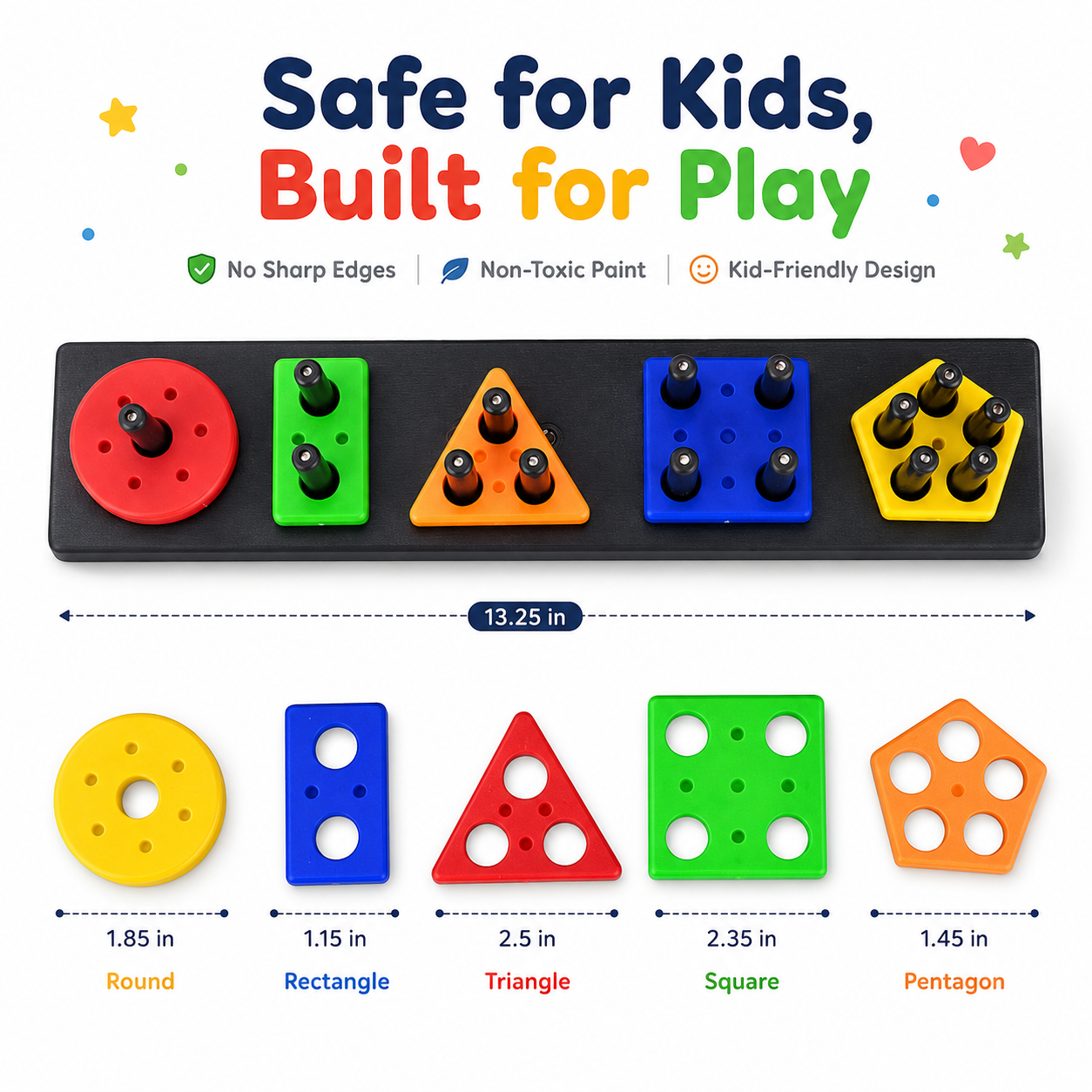 STEM building and angle blocks toy for creative play