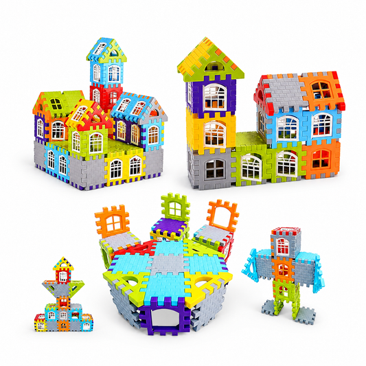 Creative house construction blocks set for children