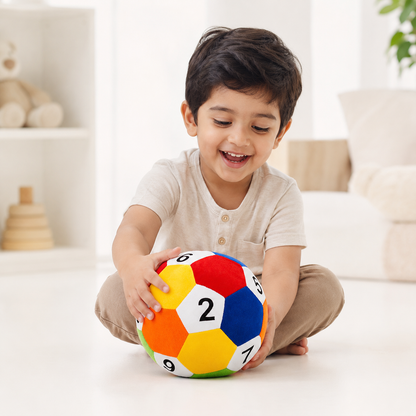 Number learning plush ball toy for early play