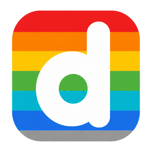 Delulu Kids rainbow d icon