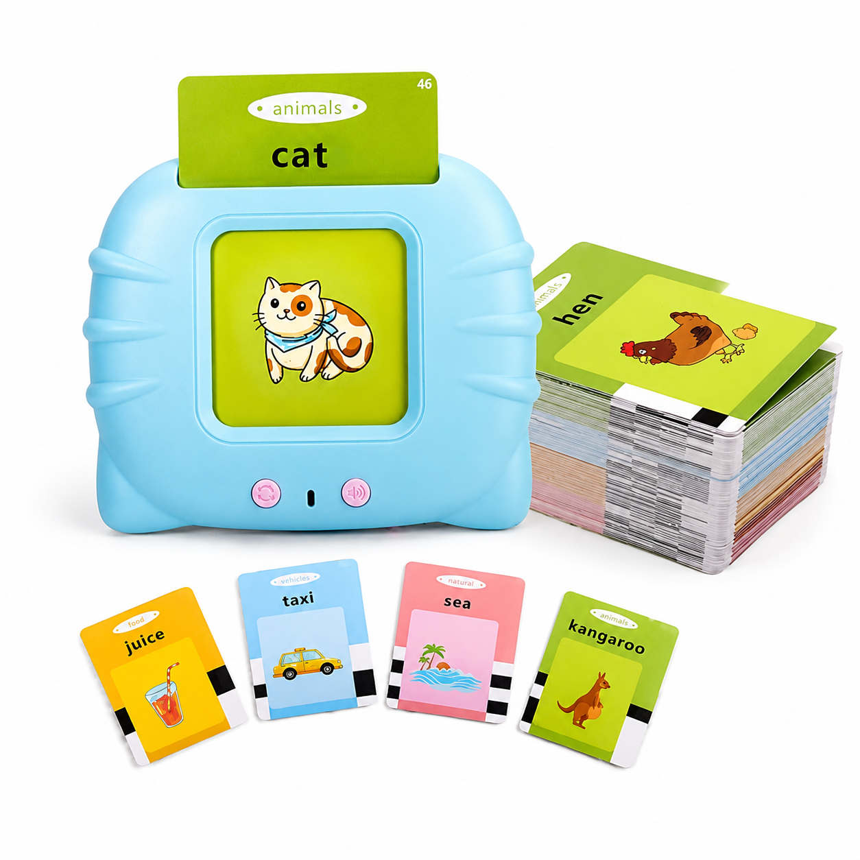 Delulu Kids Talking Flash Cards learning toy front view