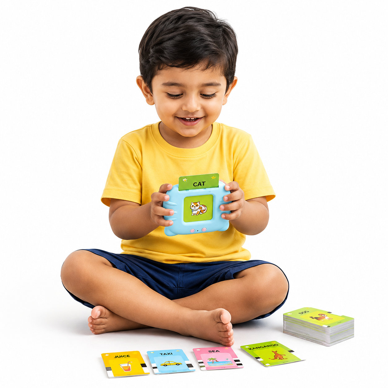 Delulu Kids Talking Flash Cards educational toy angle