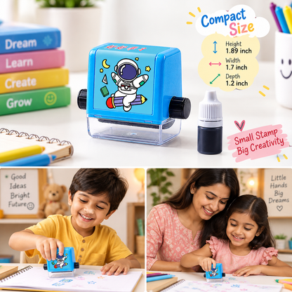 Smart Math Roller Stamp for Kids | Addition Practice Tool | Learning Toy for School & Home