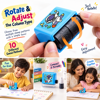 Smart Math Roller Stamp for Kids | Addition Practice Tool | Learning Toy for School & Home
